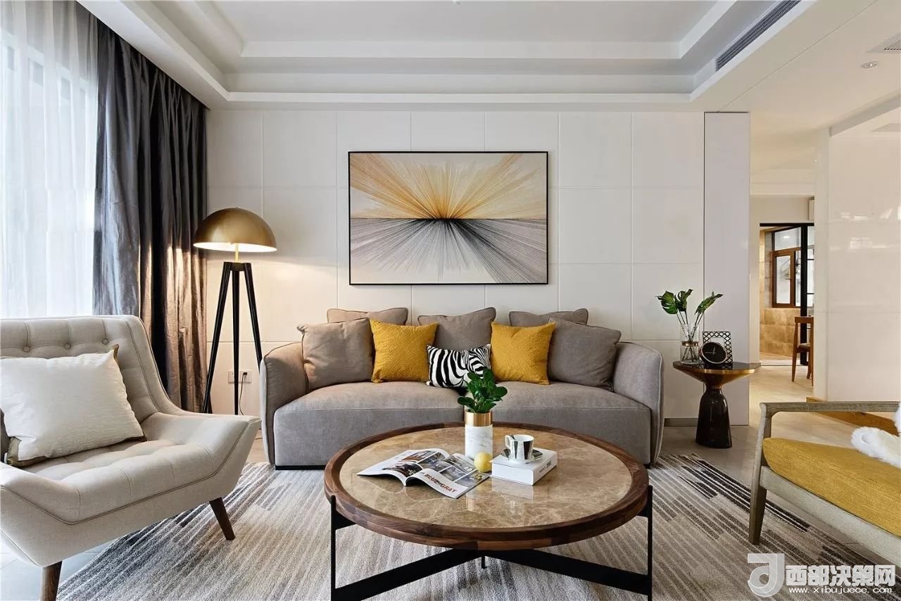 沙發(fā)背景墻選對(duì)裝飾畫，才能美了整個(gè)客廳空間！